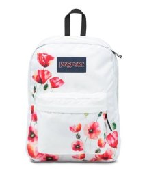 JanSport Superbreak Backpack Multi California Poppy White Floral