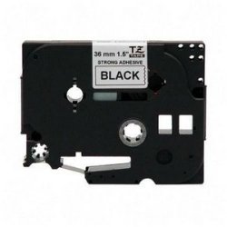 Brother TZS261 1.5IN Black On Whiteextra Strength Tape - Retail Packaging