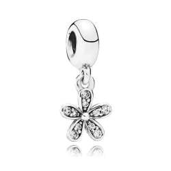 Pandora Daisy Silver Dangle With Cubic Zirconia - Authentic And Brand New