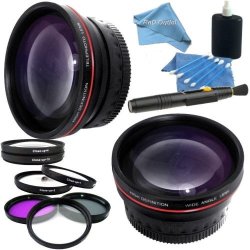 Professional 58MM Lens Kit For Canon Vixia Hf G10 Hf G20 Hf G30 XA10 XA20 XA25 Camcorders: Includes 0.45X High Definition Wide Angle Lens