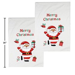 Christmas Decor Merry Christmas Design White Jute Sack 2 Pack 36"X24"