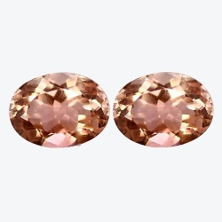 Best Of The Best Price Unbeatable Oval Earring Pair -2.06 Ct. 100% Natural Peach Pink Morganites