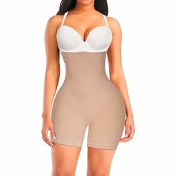 Irisnaya Shapewear For Women Tummy Control Butt Lifter High Waist Panty Compression Shorts Waist Trainer Body Shaper X-small small Beige
