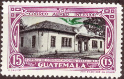 Guatamala 1939 Post Office Retalhuleu 30cent Value Lightly Mounted Mint Sg 383