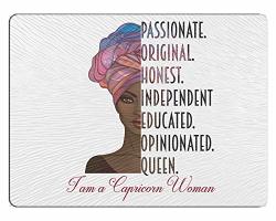 Brgiftshop Beautiful Black Woman Zodiac Queen Birthday Capricorn DEC23-JAN20 Glass Cutting Board