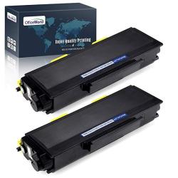 Office World Compatible Toner Cartridge Replacement For Brother TN650 TN-650 TN580 TN-580 Black 2-PACKS Compatible With Brother HL-5370DW HL-5250DN HL-5340D MFC-8890DW MFC-8860DN MFC-8480DN