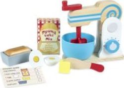 Melissa & Doug Wooden Make-a-cake Mixer Set