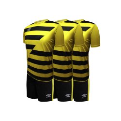 Umbro Ventari Soccer Kit - 14 Jerseys & Shorts - Yellow & Black