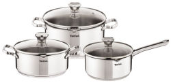 Tefal Duetto Stainless Steel Non-stick 6 Piece Cookware Set