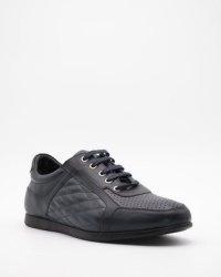 Deals on Calvano One Tone Navy Blue Leather Casual Men Shoes