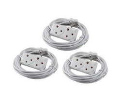 3 Pack 20M Extension Cord With A Two-way Multi-plug Extension Lead Bulk