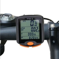 Hangang Bike Speedometer Bike Speedometer And Odometer Waterproof Wireless Bicycle Bike Computer And Cycling Odometer With Automatic Wake-up Multi-function Lcd Backlight Display YT-813