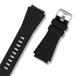 Diruite 22MM Classic Silicone Strap Band For Fossil Q Explorist Hr Gen 4 Fossil Q Explorist Gen 3 Fossil Q Wander Marshal