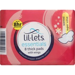 Lil-Lets Essentials Pads Scented 8 Pack
