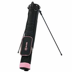 RAM Golf Pitch And Putt Lightweight Golf Carry Bag With Stand Black pink