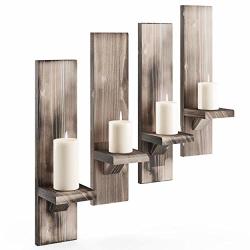 Wall Mount Wooden Candle Holders, Large Wooden Candle Pillars