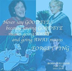 Robin Williams Tribute Quote From Peter Pan 24X24 Art Print Poster Mrs Doubtfire Aladdin Peter Pan Mork