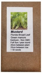 Heirloom Herb Seeds - Mustard Greens - Florida Broadleaf