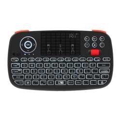 Rii Wireless Qwerty Backlit Gamepad Touchpad|keyboard|bumpers|scroll Wheel - Black
