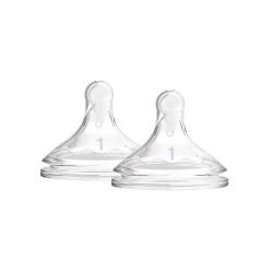 Dr Browns Options+ Level 1 Silicone Wide Neck Teat 0M+ 2 Pack