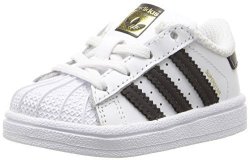 Adidas Originals Boys' Superstar I Sneaker White black white 8 M Us Toddler
