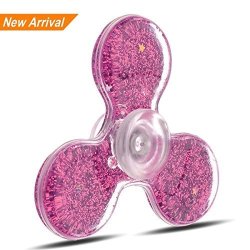 Glitter Fidget Spinner With Water Inside Watery Fidget Spinner With Glitter Inside Adhd Focus Stress Reliever Hand Toys Rose Pink
