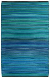 - Outdoor Rug - Cancun Turquoise And Moss Green - Small