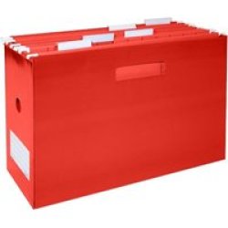 Bantex Portable Suspension File Box - Red