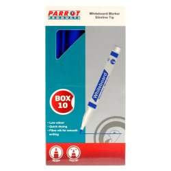 Whiteboard Markers 10 Markers - Slimline Tip - Blue