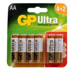 GPI Gp Ultra Alkaline Aa Card Of 6