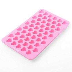 Global Xcellent Mini Heart Shape Silicone Ice Cube Chocolate Mold Pink M-hg011