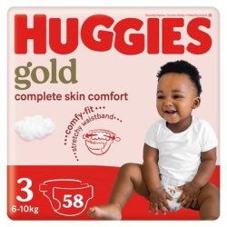Huggies Gold Size 3 5-7KG Value Pack 58 Nappies