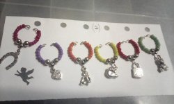 Set Of Wine Glass Charm Rings 6