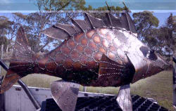 Metal Garden Ornament. Fish Medium.