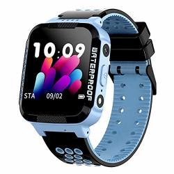 Ashata Kids Smartwatch IP68 Waterproof Phone Watch 1.44TFT HD Screen With Positioning voice Chating sos Emergency Call pedometer alarm Reminder For Boys Girls Blue