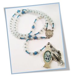 Miraculous Medal Rosary - Limited Edition - Opalite & Jade