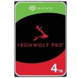 Seagate Ironwolf Pro 4TB 3.5 Internal Nas Drives Sata 6GB S Interface 1-8 Bays Supported Mut: 180TB YEAR Rv: Yes Dual Plane Balance: Yes Error Recovery