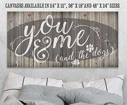 You Me And The Dogs - Large Canvas Wall Art - Stretched On A Heavy Wood Frame - Ready To Hang - Perfect For