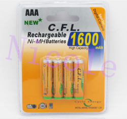 1600MAH Rechargeable Aaa Battery Ni-mh Pack Of 4