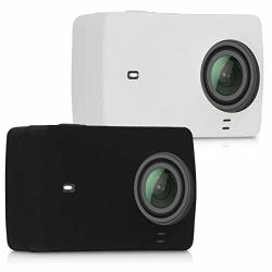 Kwmobile 2X Cover For Xiaomi Yi Action Camera 4K 4K Plus - Silicone Protective Housing Frame Case For Action Camera - Black white