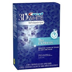 Crest 3D White Whitestrips Dental Whitening Kit 1 Hour Express 4 Treatments - 8 Strips Packaging May Vary