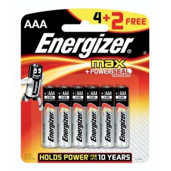 Energizer Max Aaa 4+2 Pack Alkaline