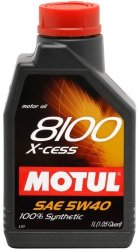 Motul 007236 8100 X-cess 5W-40 100 Percent Synthetic Gasoline And Diesel Engine Oil - 1 Liter Bottle