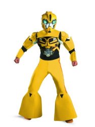 Disguise Costumes - Toys Division Transformers Prime Bumblebee Animated Deluxe Costume Yellow black Medium