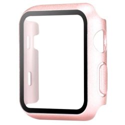Hard Case Tempered Glass Screen Protector For Apple Iwatch - 40MM - Rose Gold