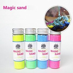 JULAN 6 Pack Magic Sand - Space Sand Hydrophobic Sand Play Sand Colored  Sand Toys for Kids & Adults-6 Colors