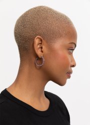Encrusted Pink Stone Hoop Earrings