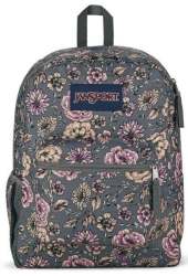 JANSPORT Crosstown Bag Boho Floral Graphite Grey