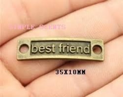 Bronze- Best Friends- CONNECTOR-35X10MM