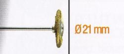 MINI Brass Wheel Brush 21MM. Sh. 2.35MM